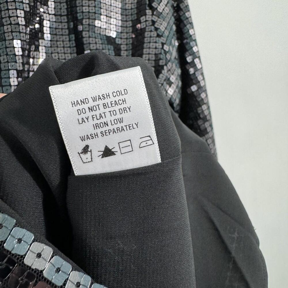 NBD Women’s Size Medium Gunmetal Black Margaery Long Sleeve Mini Dress NWT - Picture 7 of 12